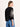 LANIUS Damen Bluse mit Stickerei aus Bio-Baumwolle in black - Rückansicht