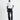 LANIUS MEN Straight Jeans aus Bio-Baumwolle in smoke black denim - Modelansicht