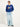 LANIUS Damen Statementsweatshirt aus Bio-Baumwolle in blue moon - Modelansicht